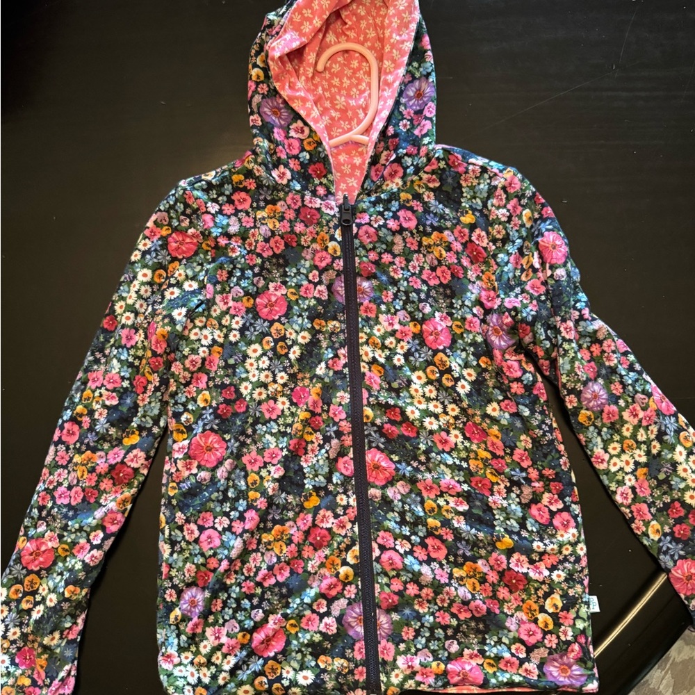 Posh Peanut Reversible Floral Hooded Jacket